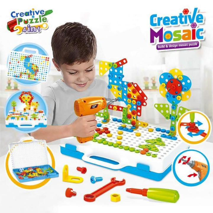 Brinquedo pedagógico infantil-ideal para desenvolver A  imaginação-criatiividade E habilidades psicomotoras-pecinhas de montar E  criar 45 unidades no Shoptime